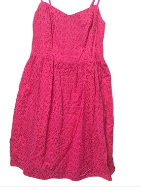 100% cotton Pink Eyelit Dress